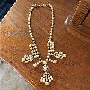 Elegant Cream Beaded Necklace